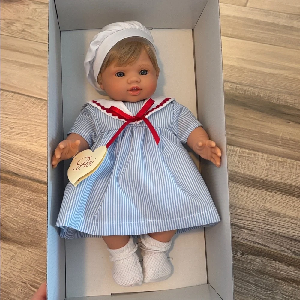 Asi Baby Doll with Striped Outfit Brand New